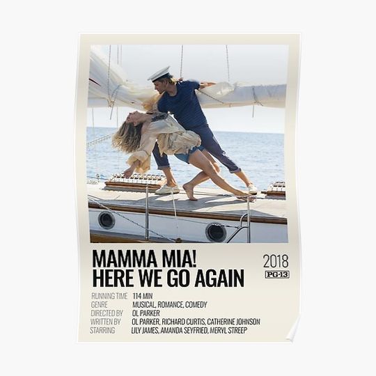 Discover Mamma Mia! 2 (2018) movie poster Premium Matte Vertical Poster