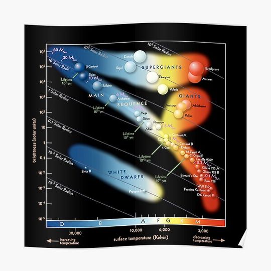 Discover Hertzsprung Russell Diagram Poster Premium Matte Vertical Poster