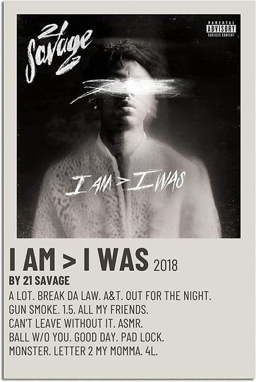 Discover 21 Savage Poster Album Cove Art Wall Pictures