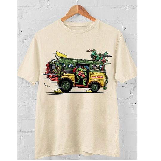 Discover The Party Wagon Ninja Turtles Comic Vintage T-Shirt