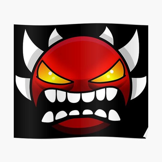 Discover Geometry dash Extreme demon Premium Matte Vertical Poster