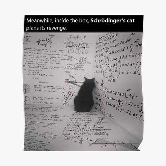 Discover REVENGE Of Schrodinger's Cat! Premium Matte Vertical Poster