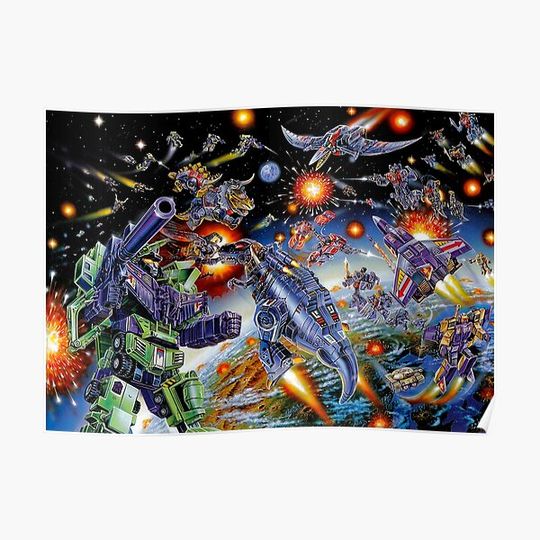 Discover TRANSFORMERS G1 JAPANESE BOX BATTLE Premium Matte Vertical Poster