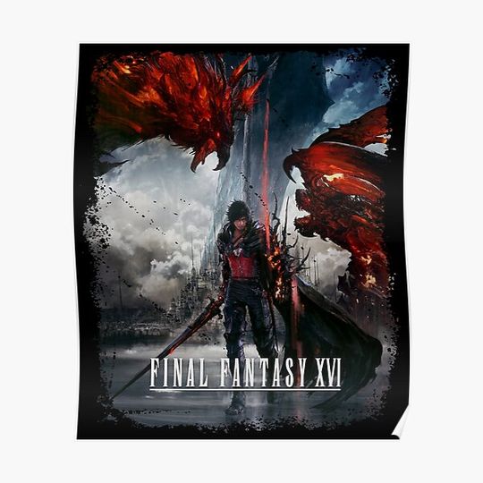 Discover Clive Rosfield Final Fantasy 16 Premium Matte Vertical Poster