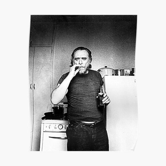 Discover Charles Bukowski ))(( Poet and Novelist Fan Design Premium Matte Vertical Poster