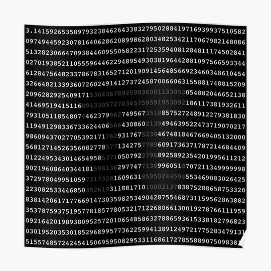 Discover 1154 Digits of Pi Premium Matte Vertical Poster