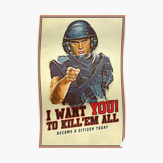 Discover Starship Troopers recruitment poster Premium Matte Vertical Poster
