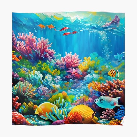 Discover Coral Reef Premium Matte Vertical Poster