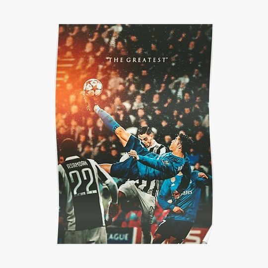 Discover Ronaldo Bicycle Kick Skills Premium Poster