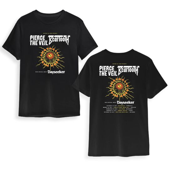 Discover Pierce The Veil & Beartooth Australian Tour 2023 With Special Guests Dayseeker T-Shirt