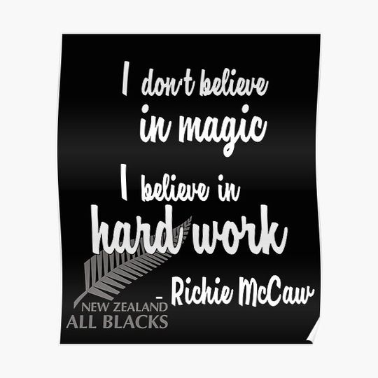 Discover Legendary Richie McCaw - Rugby  NEW ZEALAND ALL BLACKS SUPERSTAR Premium Matte Vertical Poster