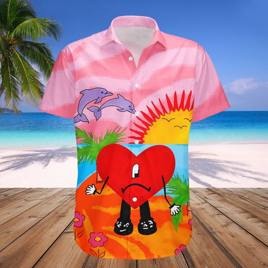 Discover BAD BUNNY Hawaiian Shirt Vintage 90s Grapic Tee Unisex Bad Bunny Un Verano Tshirt