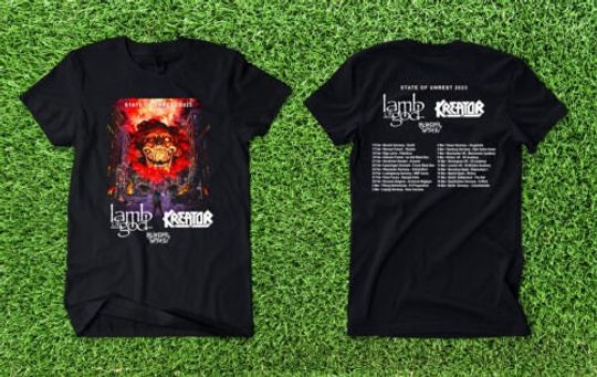 Discover Lamb of God State of Unrest 2023 Tee
