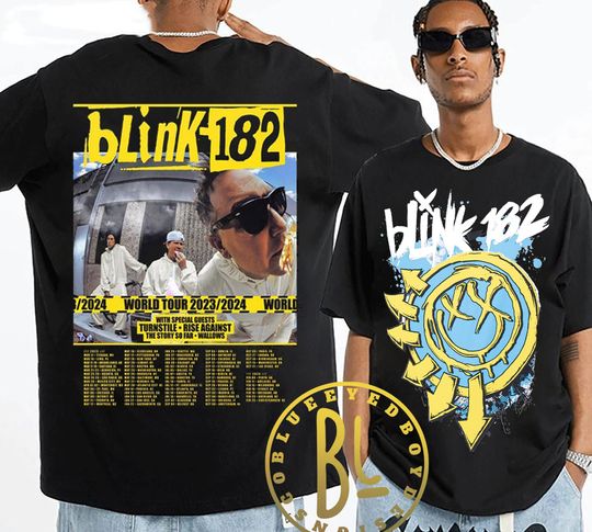 Discover 182 The World Tour 2023 2024 Shirt, Rock And Roll Concert