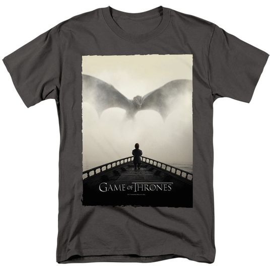 Discover Game Of Thrones Dragon Silhouette Logo Charcoal Gray Shirts