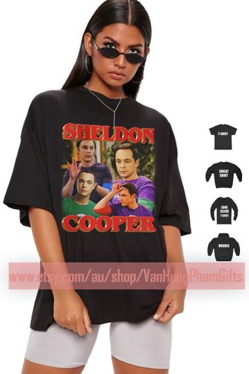 Discover Sheldon Cooper Vintage T Shirt, Sheldon Cooper The Big Bang Theory 90s Graphic Tee