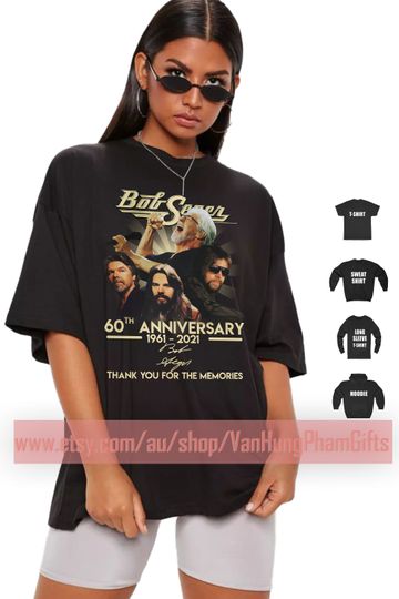 Discover Bob Seger 60th 1961-2021 Signatures Shirt, Seger Vintage Shirt