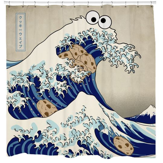 Discover Cookie Shower Curtain, Monster Shower Curtain