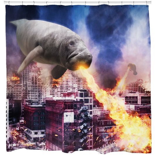 Discover Manatee Shower Curtain, Cool Shower Curtain