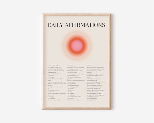 Discover AFFIRMATION WALL ART, Positive Affirmations, Words of Affirmation Poster,  Daily Affirmations, Printable Wall Art