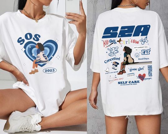 Discover SZA SOS Vintage T-Shirt - Trendy Music Merchandise