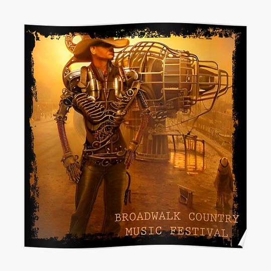 Discover boardwalk country music festival Premium Matte Vertical Poster