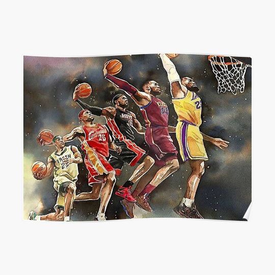 Discover Lebron James - Evolution Premium Matte Vertical Poster
