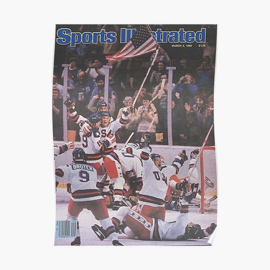 Discover Usa Hockey, 1980 Winter Olympics Sports Illustrated Premium Matte Vertical Poster