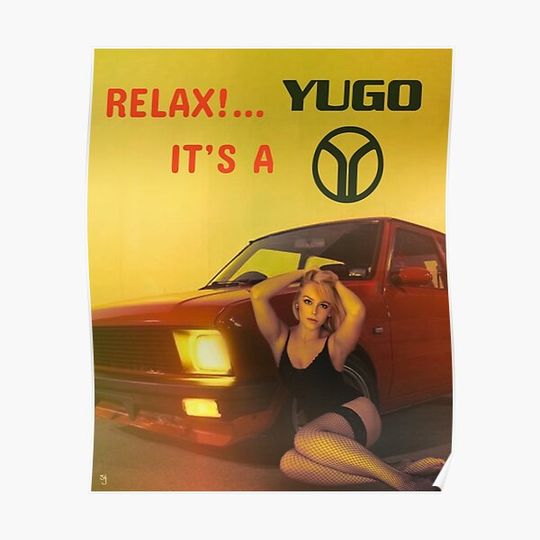 Discover Vintage Yugo Car advert Premium Matte Vertical Poster