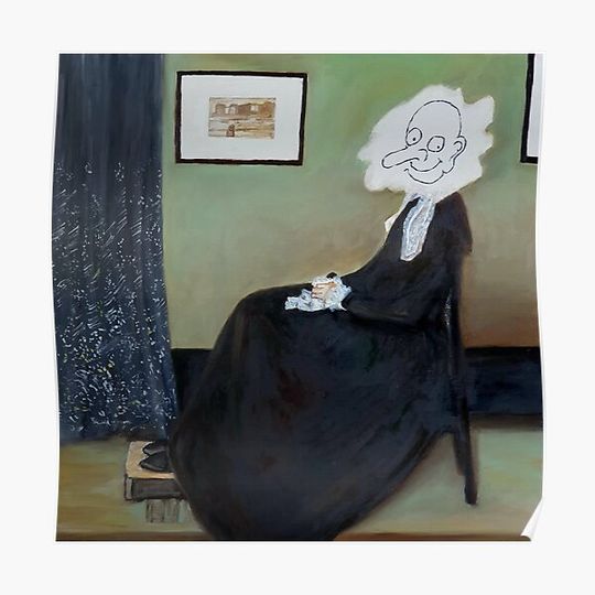 Discover Mr Bean Whistler Mother Premium Matte Vertical Poster