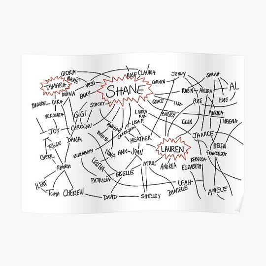 Discover the L word chart Premium Matte Vertical Poster