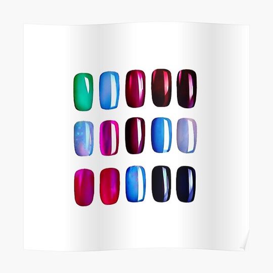 Discover Gel polish chart Premium Matte Vertical Poster