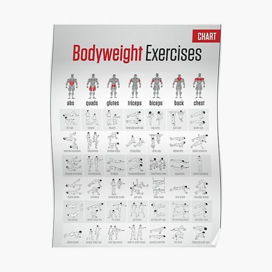 Discover Bodyweight Exercises Premium Matte Vertical Poster