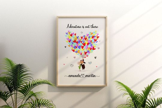 Discover Carl And Ellie Up Movie Personalized Gift For Couple Poster, valentine gift