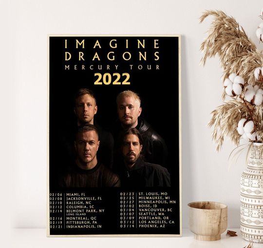 Discover Imagine Dragons Mercury Tour Concert 2022 Poster, Mercury Tour 2022 Poster, Before The Thunder Poster