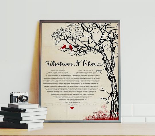 Discover Imagine Dragons Whatever It Takes Lyrics Vintage Poster, Whatever It Takes Music Song Poster
