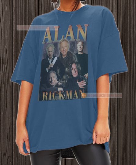 Discover Alan Rickman Shirt T-shirt Unisex Cotton Vintage Graphic Tee Unisex Crewneck Shirt More Colors