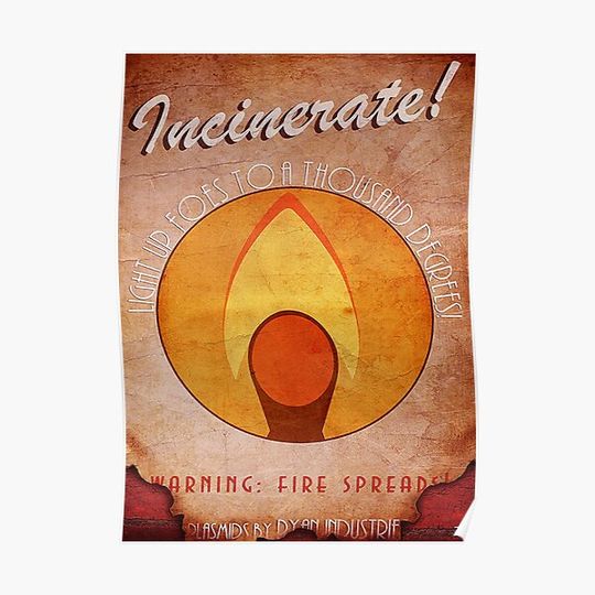 Discover Bioshock: Incinerate Plasmid Poster (Detailed) Premium Matte Vertical Poster