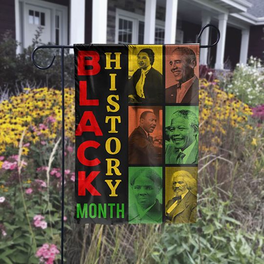 Discover Proud Black, Beautiful Black, Black Slogan Flag,
