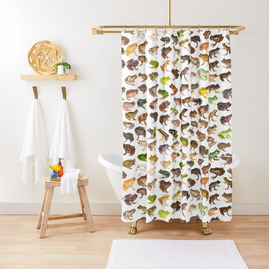 Discover 101 Frogs of Madagascar, First Edition Shower Curtain