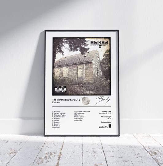 Discover Eminem Marshall Mathers LP 2 Album Cover Poster - Classic Wall Art