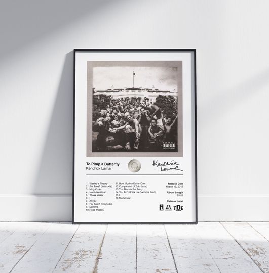 Discover Kendrick Lamar Poster - To Pimp A Butterfly Album Cover Poster Print