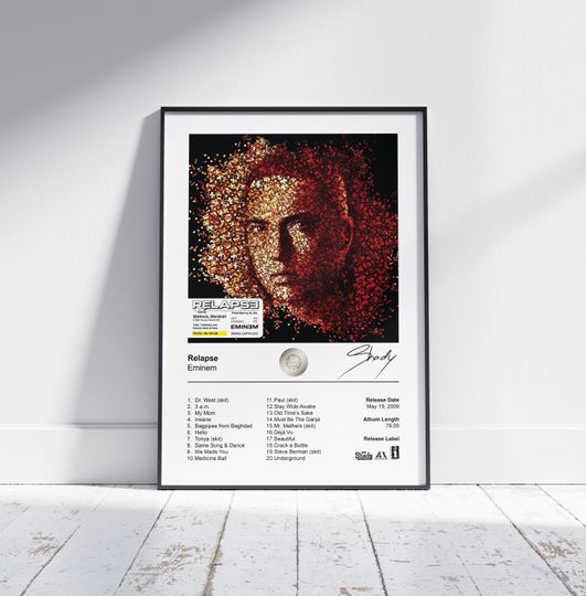 Discover Eminem Poster - Relapse Album Cover Poster Print