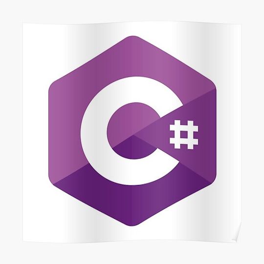 Discover C# Sharp logo Premium Matte Vertical Poster