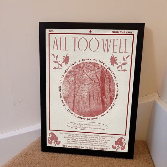 Discover Vintage  All Too Well Poster