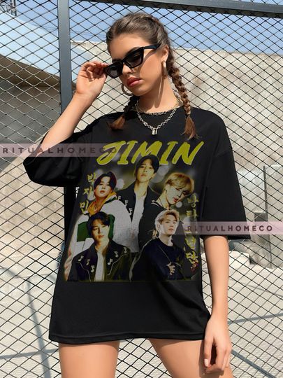 Discover Jimin Vintage Style T-shirt, Korean K-pop