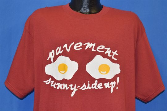 Discover 90s Pavement Sunny Side Up Egg Logo Indie Rock Band T Shirt