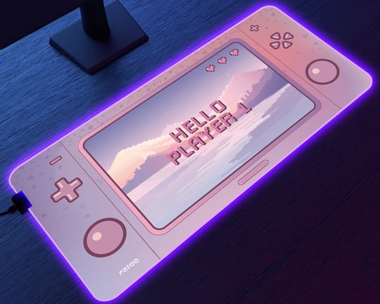 Discover Pink Dreams - LED Gaming Mouse Pad | LED Gaming Desktop Mat
