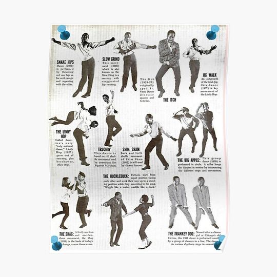 Discover Swing Dance Instructional Pictorial Premium Matte Vertical Poster