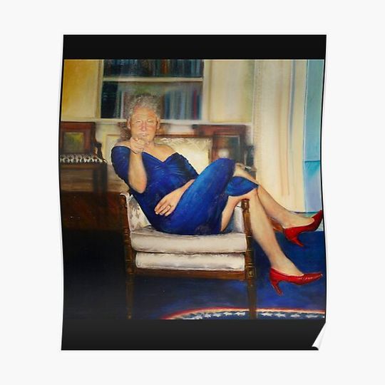 Discover Bill Clinton Blue Dress Premium Matte Vertical Poster